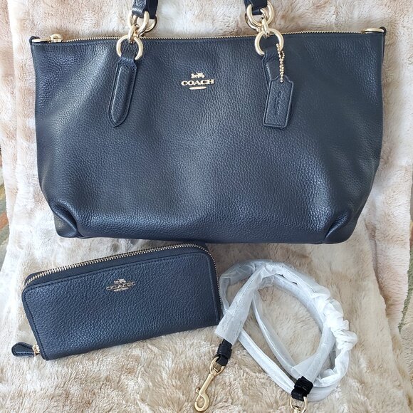 AUTHENTIC COACH COLLECTION NOW ON POSHMARK! $860 Coach Marlie Tote & Wallet - Picture 1 of 7